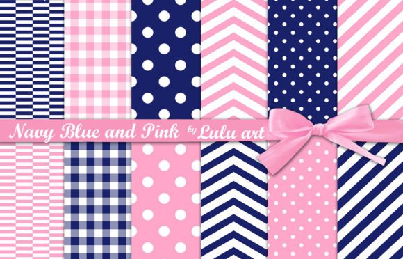 Download Navy Blue and Pink [12 Papers] - Blue and pink Collection