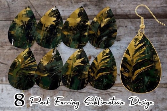 Download Earring Contemporary Art Dark Moss - Contemporary art Collection