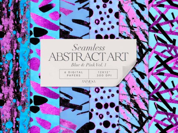 Download Blue and Pink Paper Pack Abstract Art - Premium Bundle