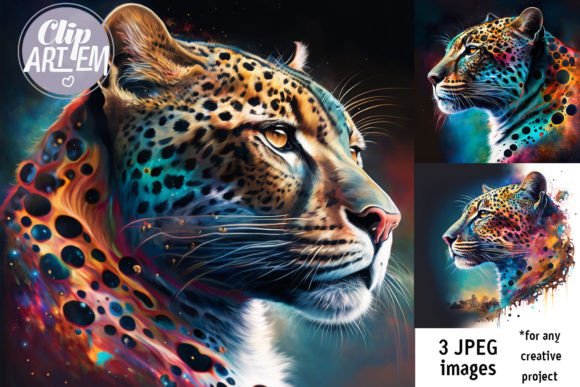 Download Jaguar Modern Painting Colorful 3 Images - Modern Collection
