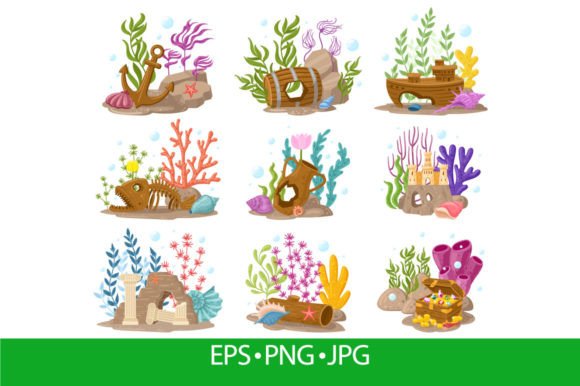 Download Cartoon Aquarium Decorations, Marine Sea - Aquarium Collection