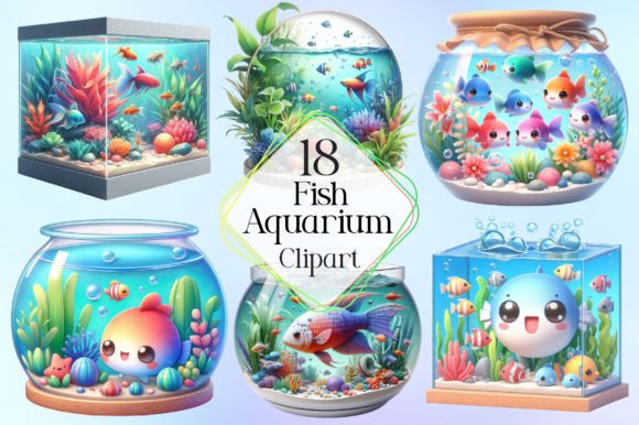 Download Fish Aquarium Watercolor Clipart - Aquarium Collection