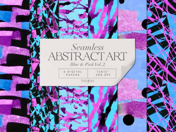 Download Blue and Pink Paper Pack Abstract Art - Premium Resources