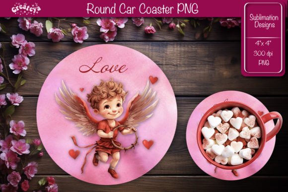 Download Round Coaster Sublimation Valentine - Premium Bundle