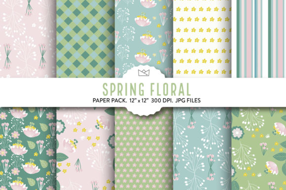 Download Floral Digital Paper, Modern Patterns - Modern Collection